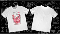 Котик в стакане с сердечками